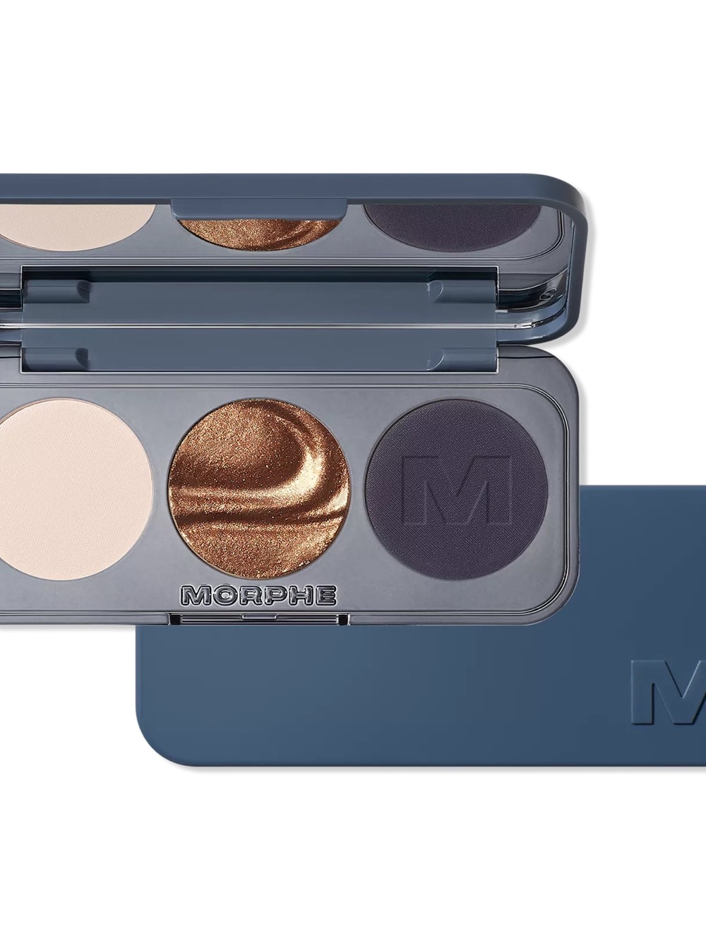 Morphe Trio Eyeshadow Palette — Cream, Bronze Shimmer & Deep Plum